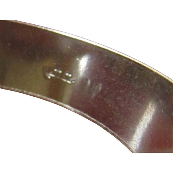 sz 11 Vintage Thumb Ring Hippie Silvertone Fashion Mens Womens 1970's Groovy - Picture 3 of 3